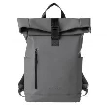 Zaino Roll-top Drop gomma antipioggia dim. 30x42x14cm grigio InTempo