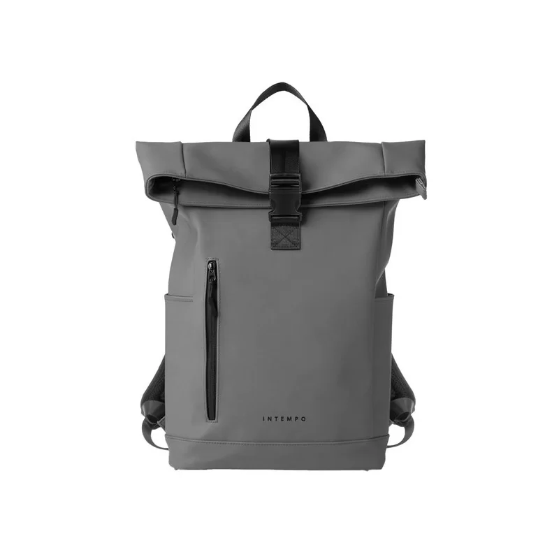Zaino Roll-top Drop gomma antipioggia dim. 30x42x14cm grigio InTempo