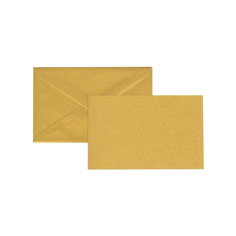 Biglietto Natale semplice neutro c/busta 9x14cm oro Sadoch (Conf.100) FUORI CATALOGO