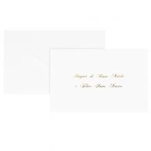 Biglietto Natale semplice c/busta e stampa in oro 9x14cm bianco Sadoch (Conf.100) FUORI CATALOGO