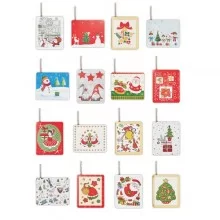 Segnapacco natale c/cordoncino fantasie assortite Sadoch (Conf.200) FUORI CATALOGO