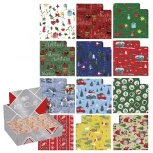 Scatola 100fg carta regalo Raso Country Natale 70X100cm Rex Sadoch-stagionale FUORI CATALOGO