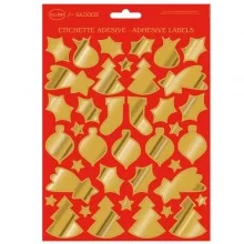 Stickers adesivi fustellati motivi natale oro Sadoch (Conf.24) FUORI CATALOGO