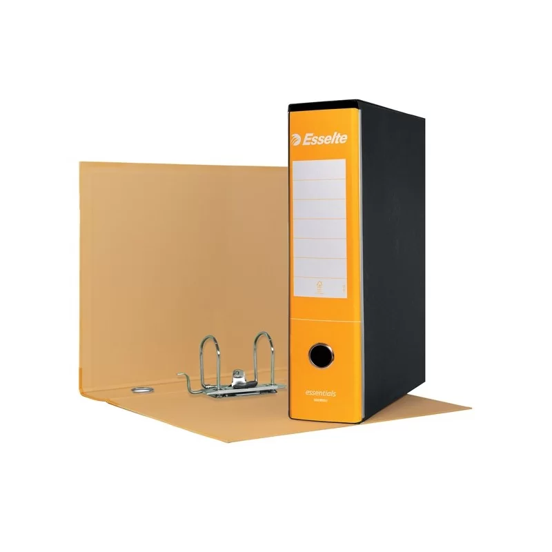 Registratore ESSENTIALS G75 giallo dorso 8cm f.to protocollo ESSELTE (Conf.6)