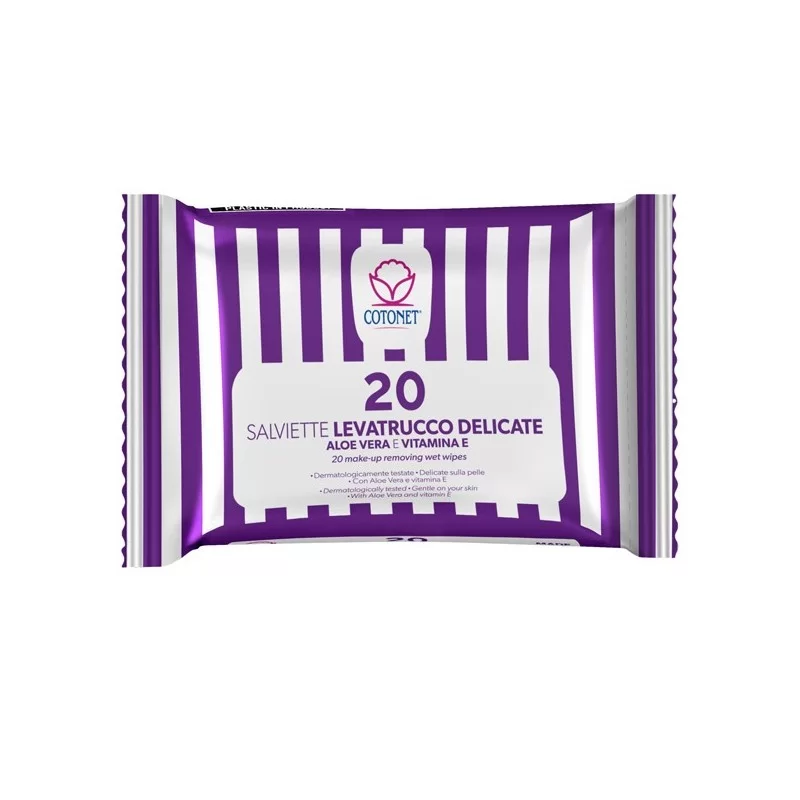 Busta da 20 salviette struccanti delicate Cotonet