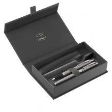 Gift Set sfera M + stilografica M IM Stainless Steel Edition CT Parker