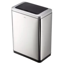Cestino con sensore No TouchDuo 46,5x27x65cm 2x20Lt argento metallizzato Durable