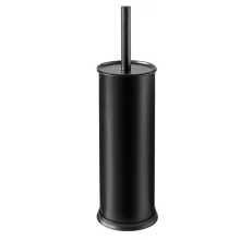 Portascopino Vic Ø 9,5x H27cm acciaio inox nero satinato Perfetto