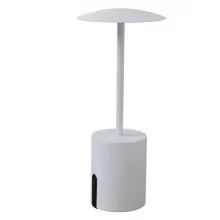 Lampada da tavolo Rocket a LED in alluminio bianco King Collection