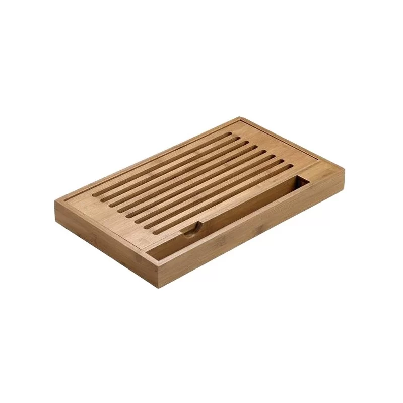 Tagliere antibriciole in bamboo 40x24x4cm Leone