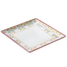 Piatto quadrato Linea CorfU' 17x17x2cm melamina Leone (Conf.24)