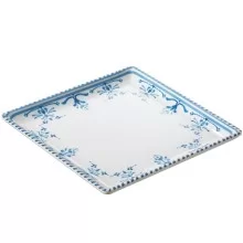 Piatto quadrato Linea Zante 17x17x2cm melamina Leone (Conf.24)