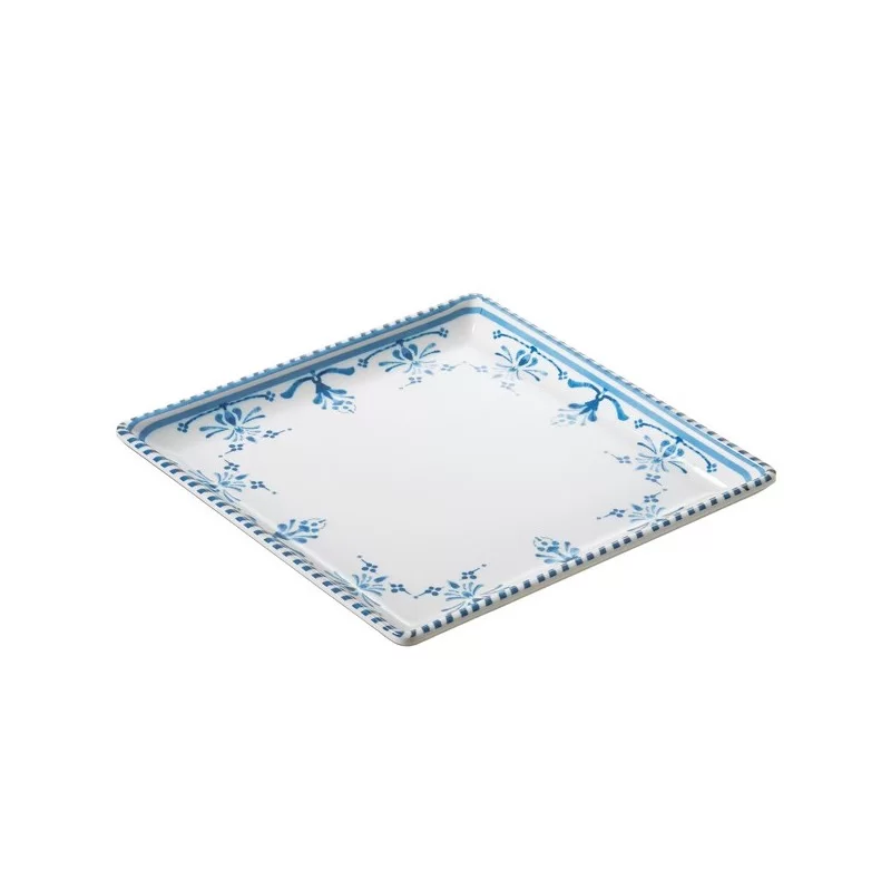 Piatto quadrato Linea Zante 17x17x2cm melamina Leone (Conf.24)