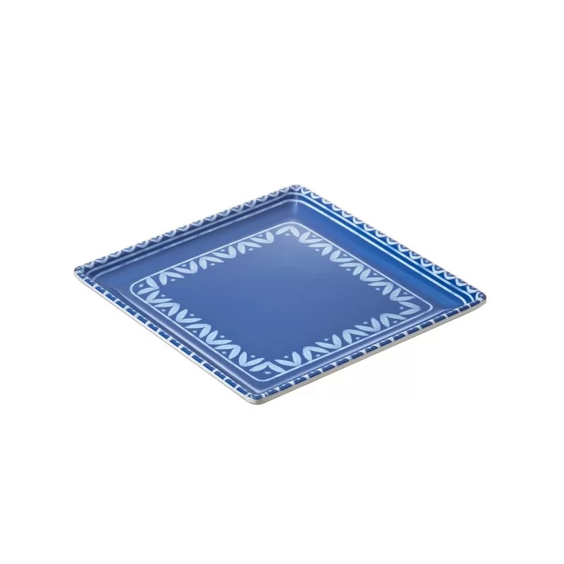 Piatto quadrato Linea Itaca 17x17x2cm melamina Leone (Conf.24)