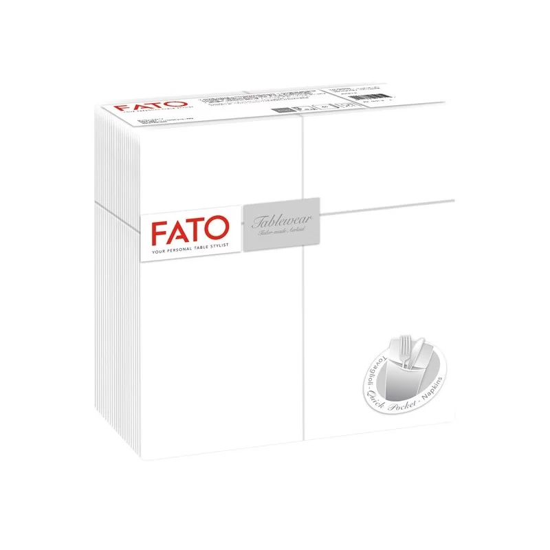 40 Quick Pocket 40x40cm color bianco Linea Airlaid Fato