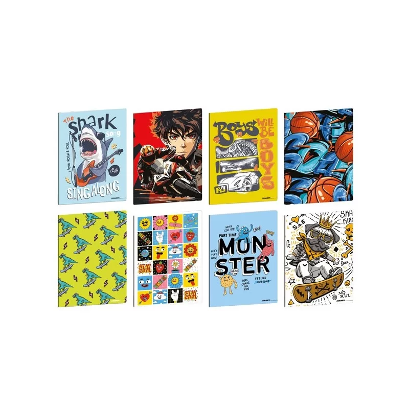 Maxiquaderno A4 20fg+1 80gr rigo di 3a Kid Boy Blasetti (Conf.10)