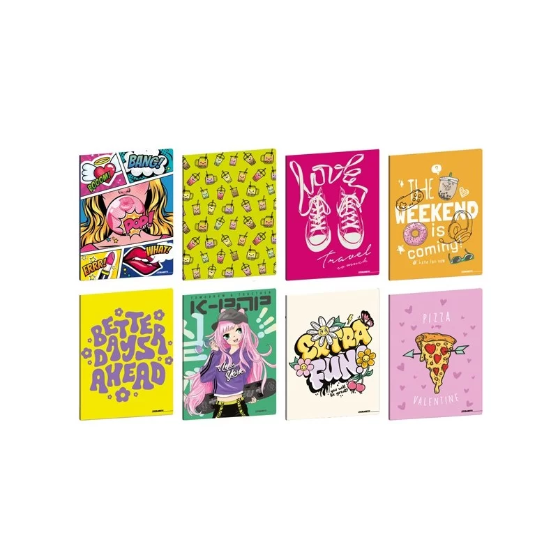 Maxiquaderno A4 20fg+1 80gr 1 rigo c/margine Teen Girl Blasetti (Conf.10)