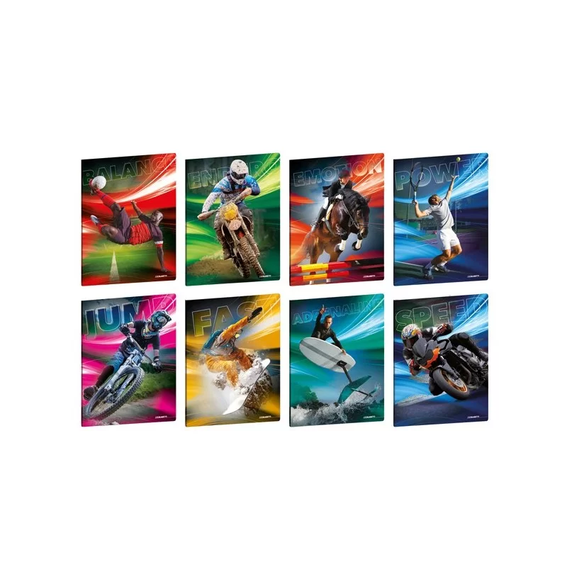 Maxiquaderno A4 20fg+1 80gr 1 rigo Sport Emotions Blasetti (Conf.10) FUORI CATALOGO
