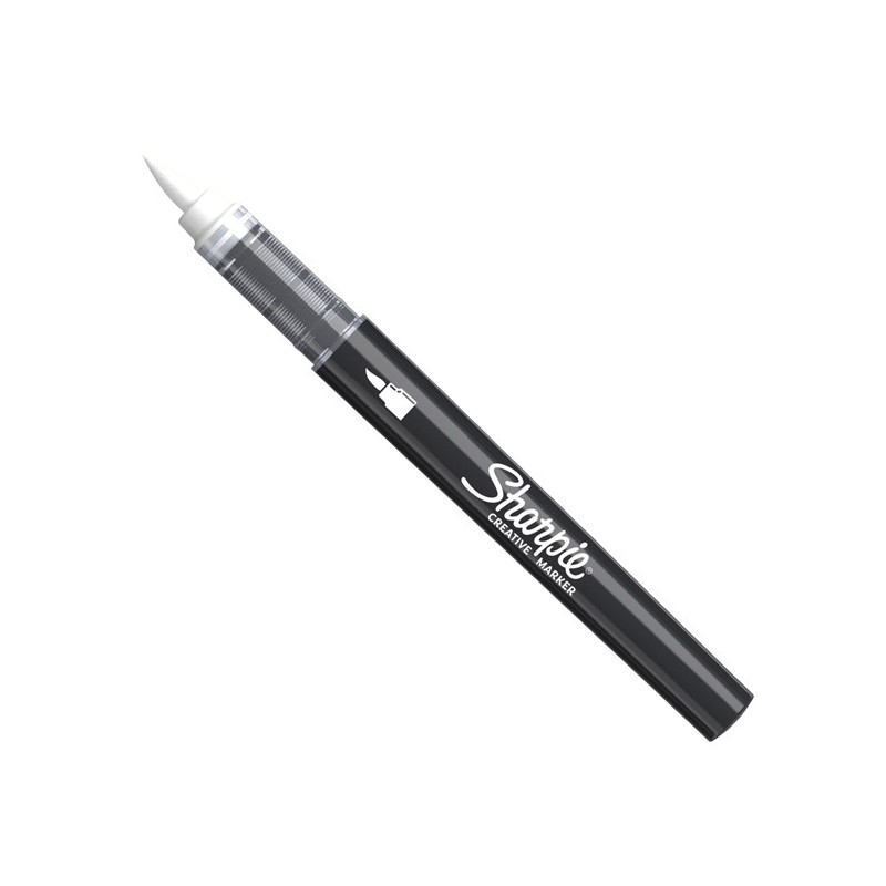 Marcatore acrilico Creative Marker punta pennello bianco Sharpie (Conf.6)