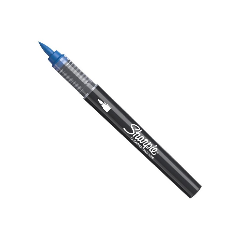 Marcatore acrilico Creative Marker punta pennello blu Sharpie (Conf.6)