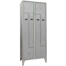 Armadio spogliatoio in metallo salvaspazio a 4 ante a L 80x50xH195cm grigio 717/