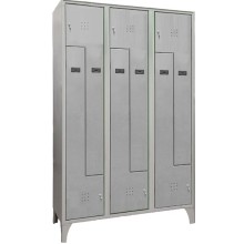 Armadio spogliatoio in metallo salvaspazio a 6 ante a L 120x50xH195cm grigio 717