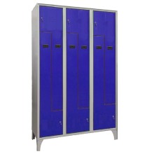 Armadio spogliatoio in metallo salvaspazio a 6 ante a L 120x50xH195cm grigio con