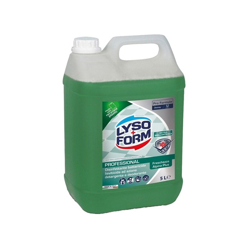Detergente pavimenti disinfettante Lysoform PLUS 5L freschezza alpina