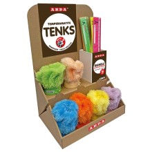 Display VoilA' 24 temperamatite Tenks Peluche+24 righe 16cm col.ass. Arda
