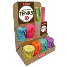 Display VoilA' 24 temperamatite Tenks Glitter + 24 righe 16cm col.ass. Arda