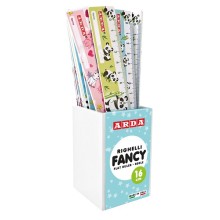 Barattolo 24 righelli 16cm Fancy in fantasie assortite Arda FUORI CATALOGO