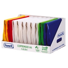 Expo 300pz coprimaxi lisci trasparenti f.to A4 180my colori assorT. Favorit FUORI CATALOGO