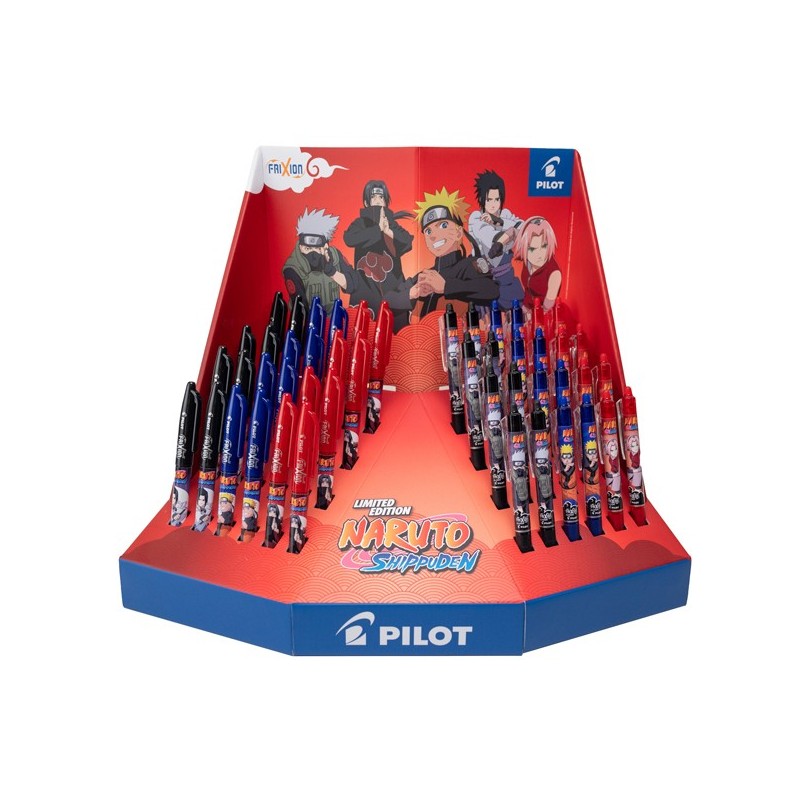 Expo 96pz Frixion Ball e Clicker Naruto ed. limitata colori assortiti Pilot
