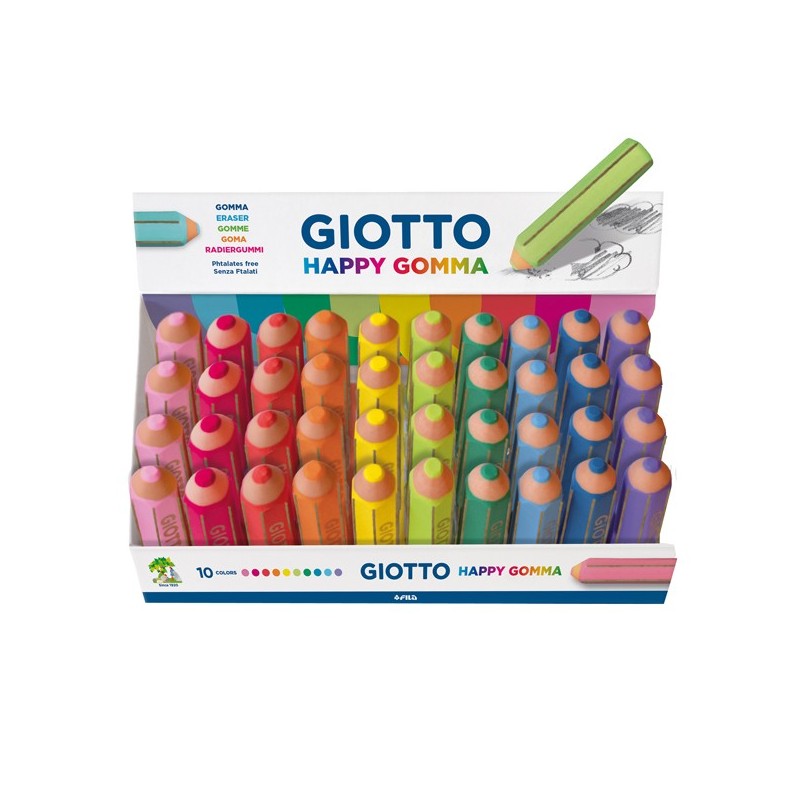 Happy Gomma - colori assortiti - Giotto (Conf.40) FUORI CATALOGO