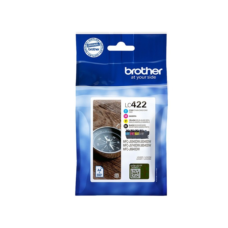 Brother Kit 4 cartucce BK/C/M/Y da 550 pag cad