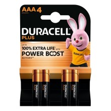 Blister 4 pile MN2400 Duracell PLUS POWERBOOST - MINISTILO AAA