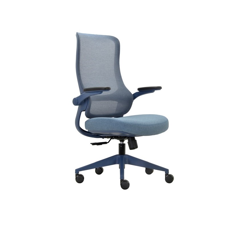 Seduta operativa ergonomica Aurora CHLN18 c/braccioli regolabili blu Unisit