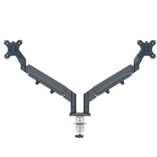 Braccio salvaspazio per monitor doppio grigio scuro Leitz