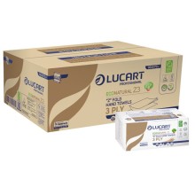 Pacco da 198 asciugamani piegati a Z EcoNatural Lucart Plastic Free (Conf.18)
