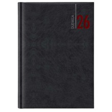 Agenda settimanale 2026 dim.17x24cm cop. in carta imbottita nero FUORI CATALOGO
