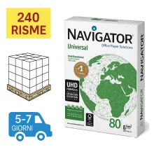 Bancale Carta per fotocopie A4 Navigator Universal 80 gr Risma da 500 fogli (Pallet 240 risme)