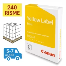 Bancale Carta per fotocopie A4 Yellow Label Print Canon 80 gr bianco risma da 500 fogli (Pallet 240 risme)