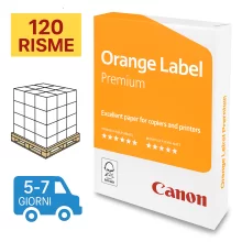 Mezzo Bancale Carta per fotocopie A4 Orange Label Top Canon 80 gr bianco risma da 500 fogli (Pallet 120 risme)
