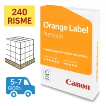 Bancale Carta per fotocopie A4 Orange Label Top Canon 80 gr bianco risma da 500 fogli (Pallet 240 risme)