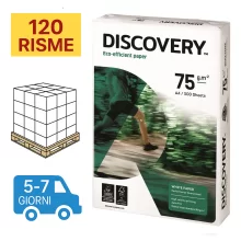 Mezzo Bancale Carta per fotocopie A4 Discovery 75 gr  Risma da 500 fogli (Quarter Pallet 120 risme)
