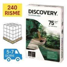 Bancale Carta per fotocopie A4 Discovery 75 gr  Risma da 500 fogli (Pallet 240 risme)