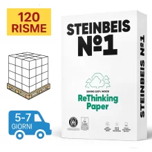 Mezzo Bancale Carta per fotocopie A4 riciclata Classic White (Steinbeis) 80 gr Ris. da 500 fogli (Pallet 120 risme)