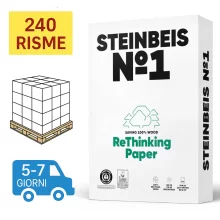 Bancale Carta per fotocopie A4 riciclata Classic White (Steinbeis) 80 gr Risma da 500 fogli (Pallet 240 risme)
