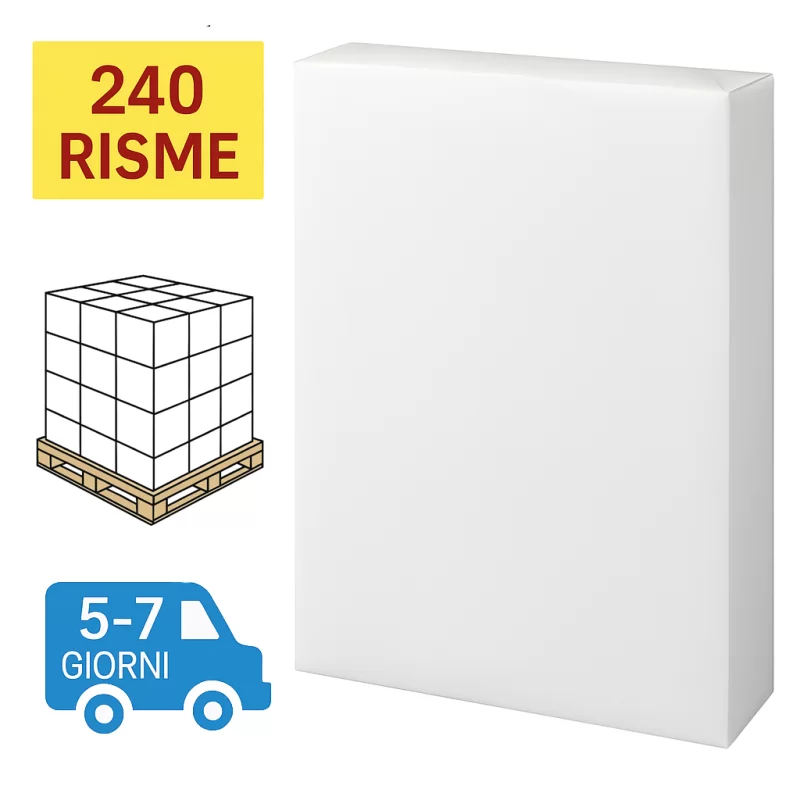 Bancale Carta per fotocopie A4 Neutral Weiss (Mondi) 75 gr Risma da 500 fogli (Pallet 240 risme)
