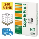 Bancale Carta per fotocopie A4 Copy & Print (Navigator) 80 gr  Risma da 500 fogli (Pallet 240 risme)